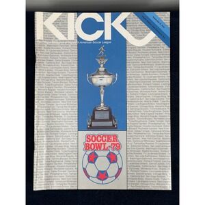 Vintage 1979 NASL Soccer Bowl Official Program KICK Magazine Giants Stadium